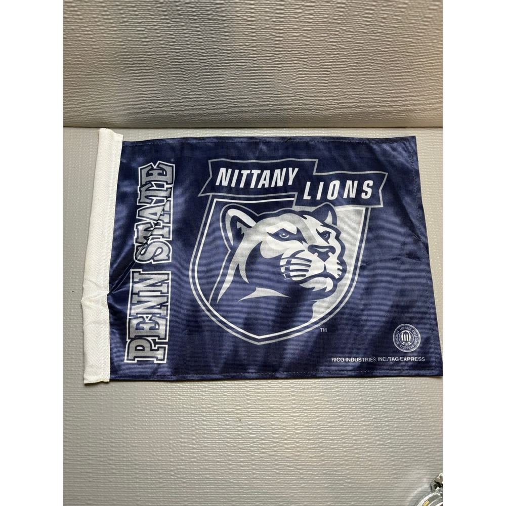 Penn State Nittany Lions Car / Window / Garden Flag Navy Blue NCAA Fan Gear